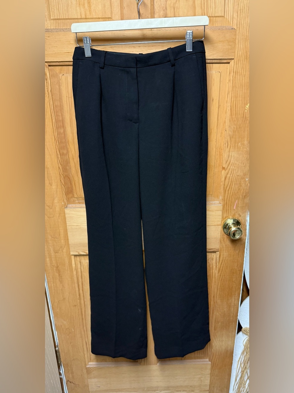 J.Crew Essential Wide Leg Pant, Black, Size 4